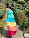 Color block maxi dress