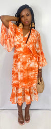 Kimora Kaftan Dress - Orange